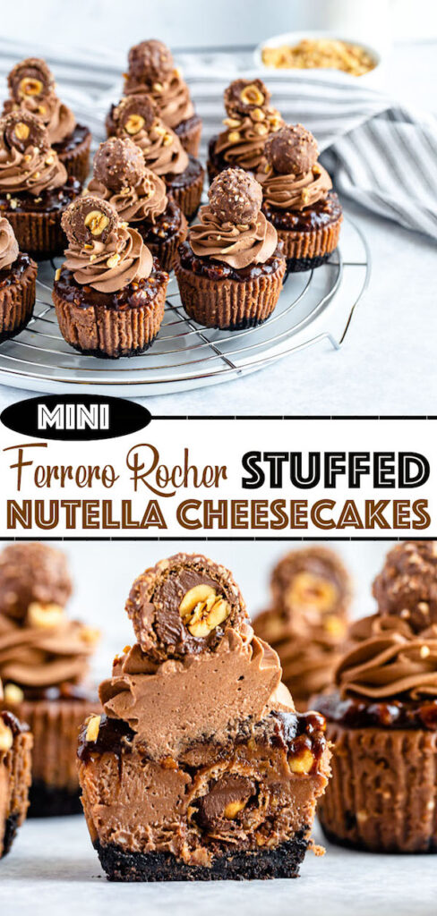 Mini Ferrero Rocher Stuffed Nutella Cheesecakes | Queenslee Appétit