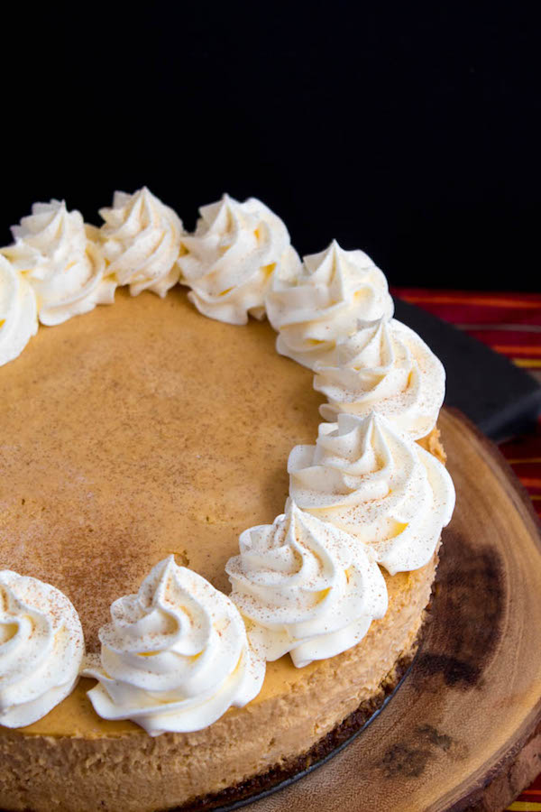 Pumpkin Cheesecake with Gingersnap Crust ~ Recipe | Queenslee Appétit