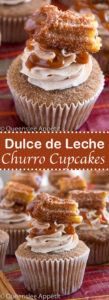 Dulce De Leche Churro Cupcakes ~ Recipe 