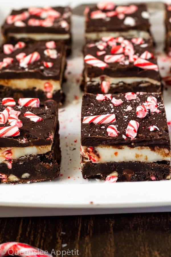 Peppermint Bark Fudge Brownies ~ Recipe | Queenslee Appétit