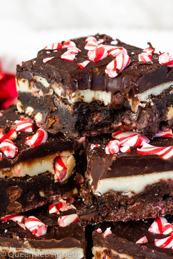 Peppermint Bark Fudge Brownies ~ Recipe | Queenslee Appétit