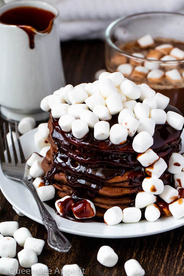 Hot Chocolate Pancakes ~ Recipe | Queenslee Appétit