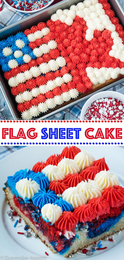 Flag Sheet Cake ~ Recipe | Queenslee Appétit