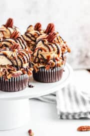 Turtle Chocolate Cupcakes ~ Recipe | Queenslee Appétit