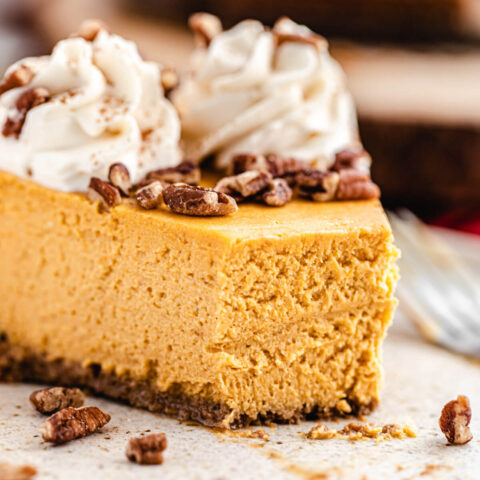 Pumpkin Cheesecake with Gingersnap Crust ~ Recipe | Queenslee Appétit